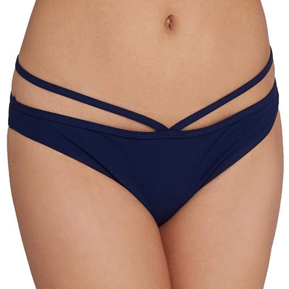 Miss Mandalay London Icon Ring Bikini Bottoms in Navy SZ US 6 NWOT